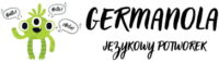 Germanola zielony językowy potworek witający się w różnych językach