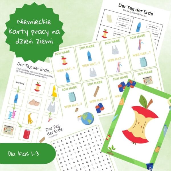 Zestaw na dzień ziemi dla klas 1-3 po niemiecku