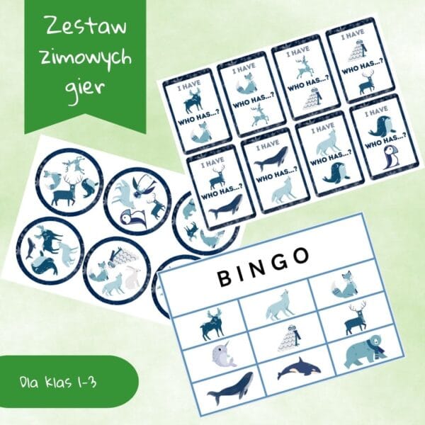 Zestaw zimowych gier dla klas 1-3