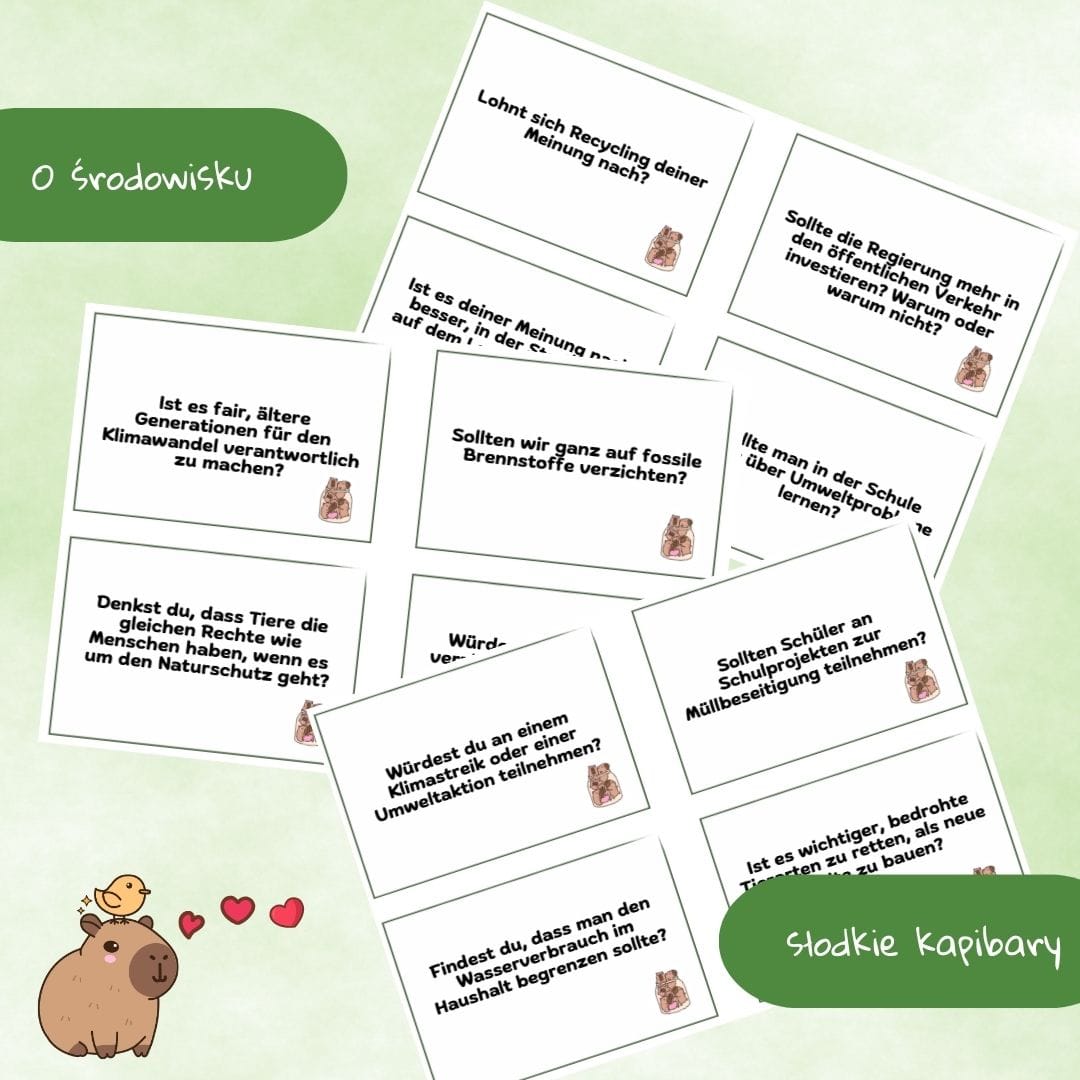 niemiecka gra powtórkowa do matury z tematu środowisko